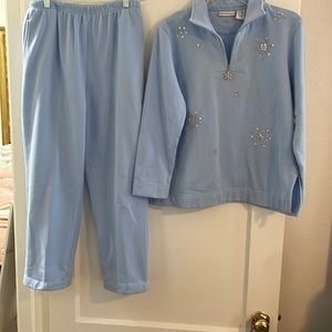 Drapers & Damons jumpsuit light blue with little stars in front